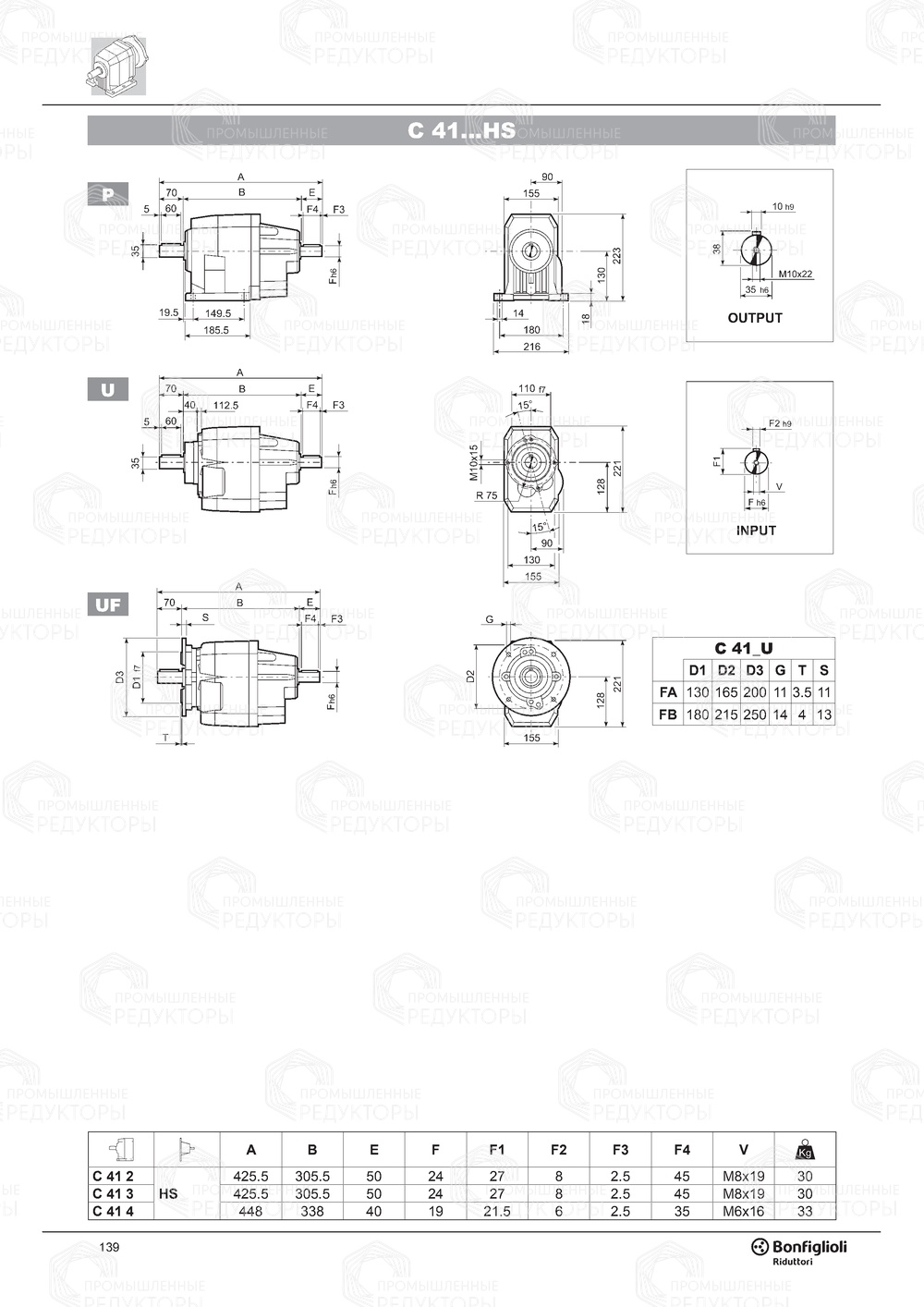 Мотор-редуктор Bonfiglioli C 41 Bonfiglioli C 41
